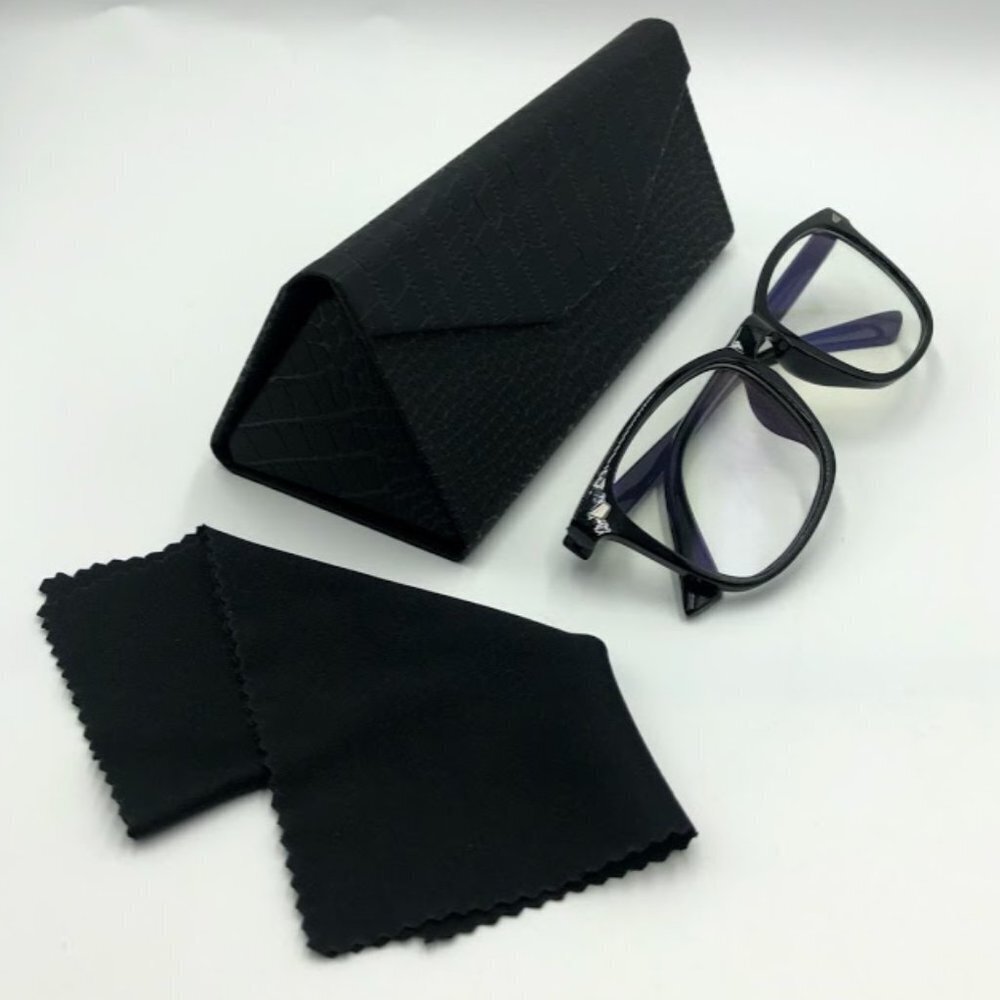 Blue Ray Blocking Designer Look Black Framed Glass